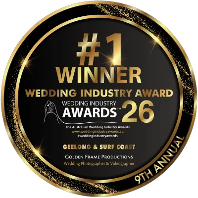 2026 Wedding Industry Award, Number 1 Photographer and Videographer